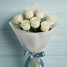 Букет 7 Белых роз Эдлесс Лав в Унече