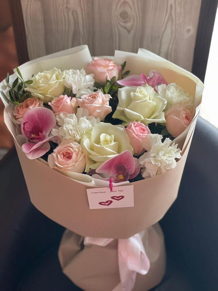 Букет цветов из: Орхидеи, Розы и Гвоздики в Унече