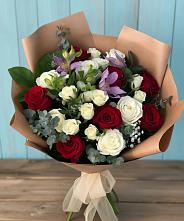 Букет цветов из:  Розы и Альстромерии в Унече