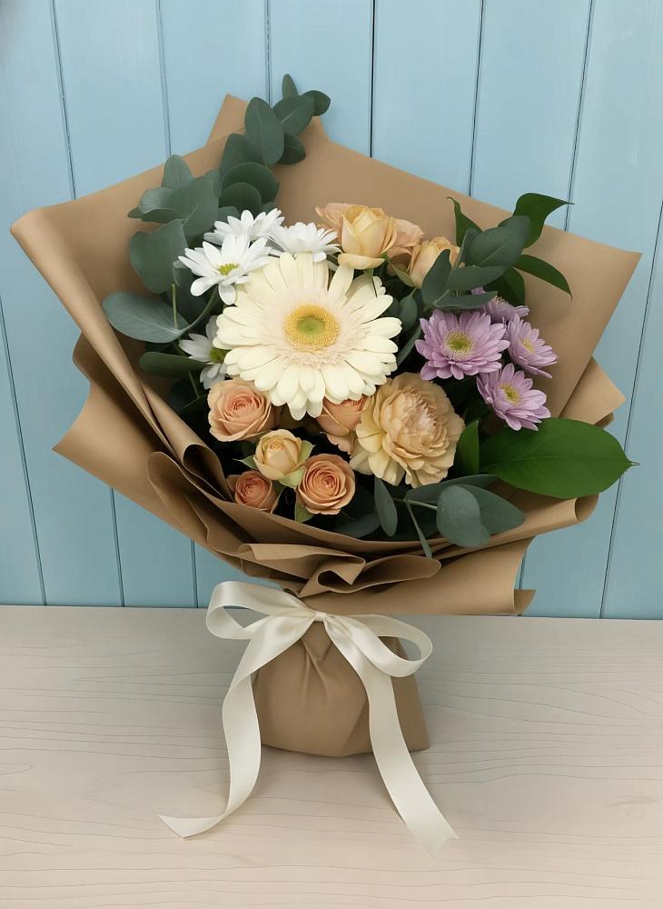 Букет цветов из: Герберы и Хризантемы в Унече