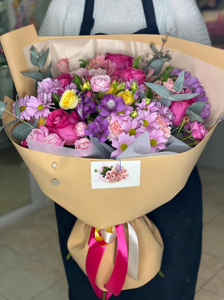 Букет цветов из: Хризантемы, Гвоздики и Альстромерии в Унече