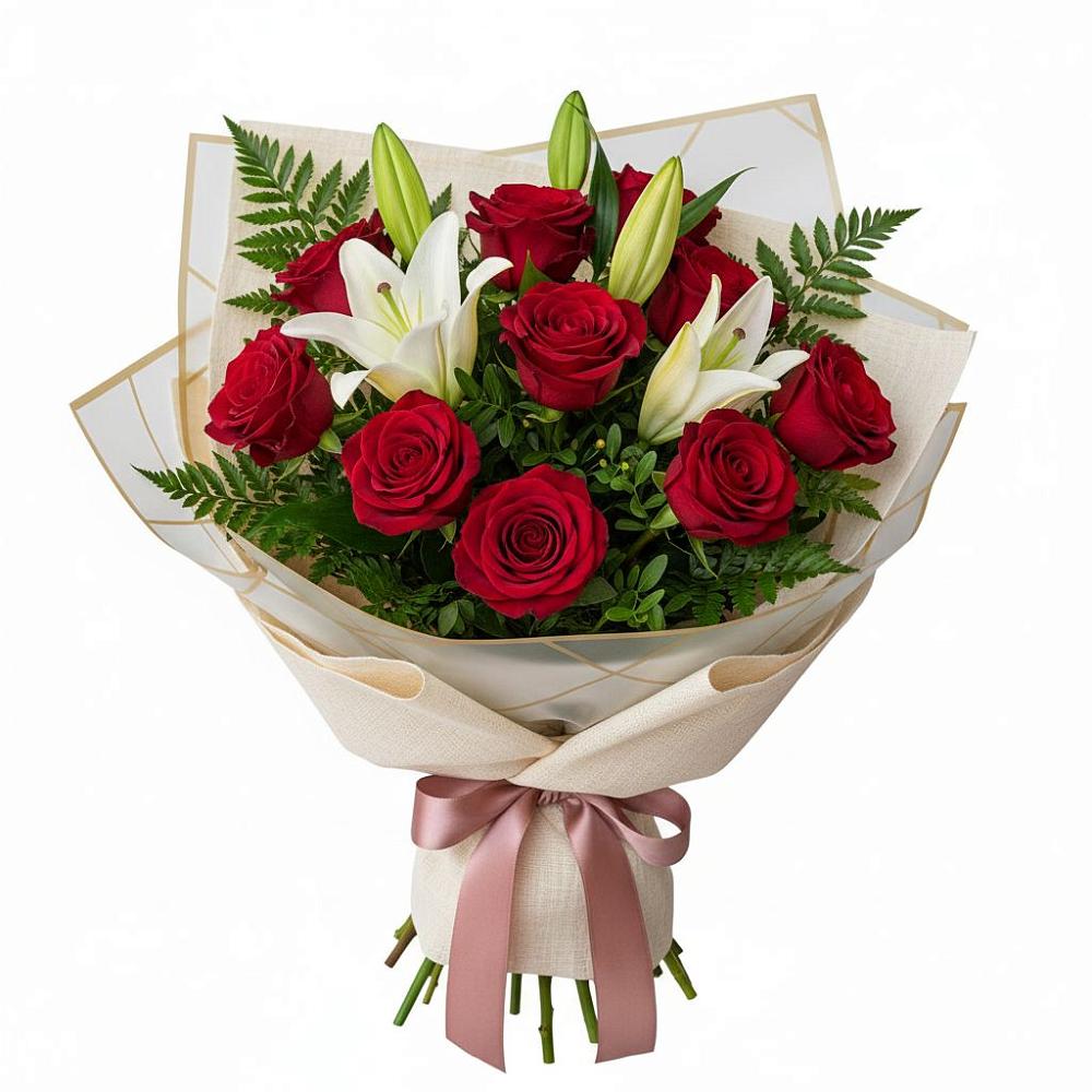 Букет цветов из: Лилии и Розы в Унече