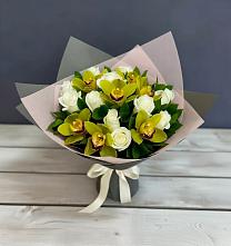 Букет цветов из:  Орхидеи и Розы в Унече