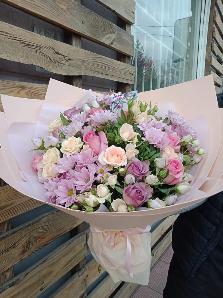 Букет цветов из: Розы и Хризантемы в Унече