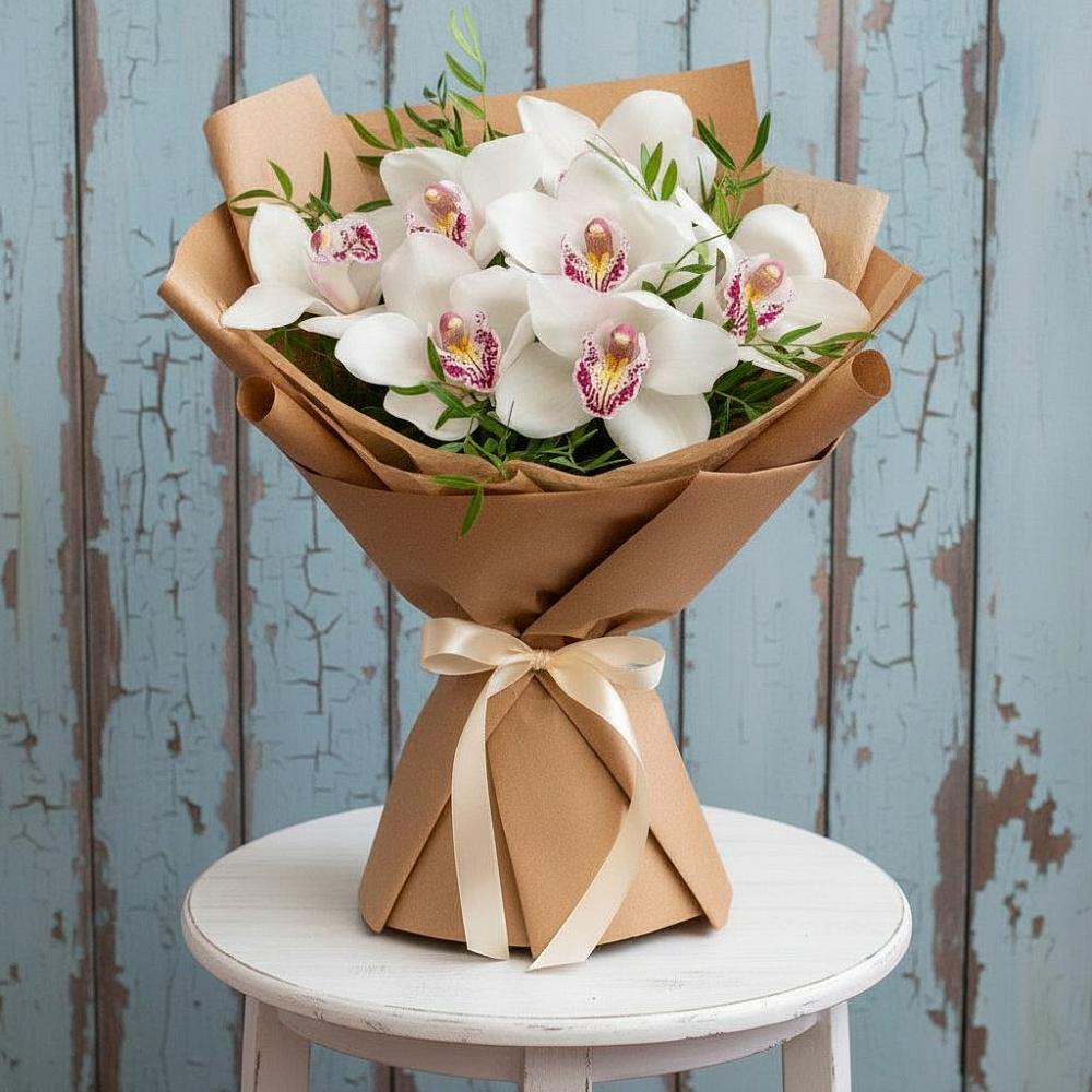 Букет цветов из: Орхидеи и Розы в Унече