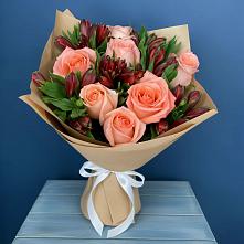 Букет цветов из:  Розы и Альстромерии в Унече