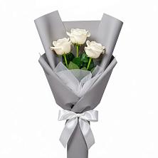 Букет 3 белые розы в Унече