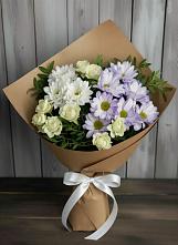 Букет цветов из:  Хризантемы и Розы в Унече