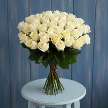 Букет 51 Белая роза Эдлесс Лав в Унече