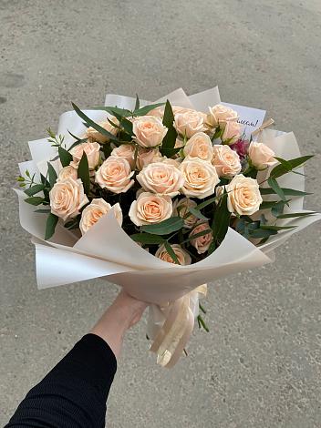 Букет Кремовые розы Латте в Унече