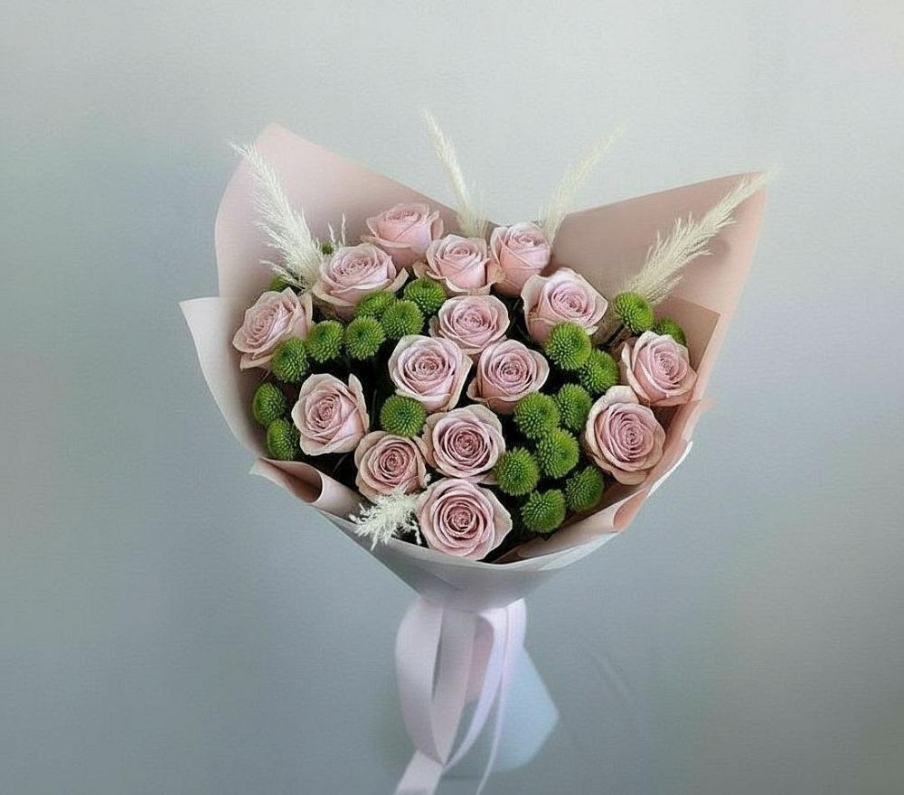 Букет цветов из: Розы и Хризантемы в Унече