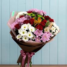 Букет цветов из:  Розы, Хризантемы и Альстромерии в Унече