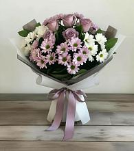 Букет цветов из:  Хризантемы и Розы в Унече