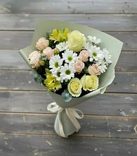 Букет цветов из:  Альстромерии, Розы и Хризантемы в Унече
