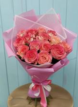 Букет 15 Розовых роз Равель в Унече