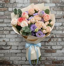 Букет цветов из:  Розы, Лизиантусы и Гвоздики #REPLACE_PRED# Унече